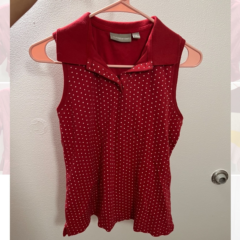 Croft & Barrow polka dot collared shirt